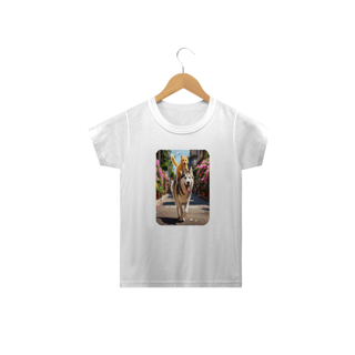 Nome do produto amiseta Classic Infantil 2a/14a - Camiseta Gatos e Husky