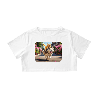 Nome do produto Camiseta Cropped -Camiseta Gatos e Husky I