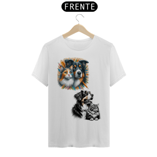 Nome do produto T-Shirt Classic -  Gato e o cão- Amizades 
