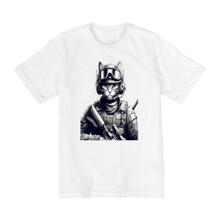 Nome do produto Camiseta Quality Infantil 10a/14a - Soldado gato