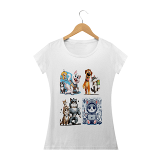 Nome do produto Camiseta Baby Classic Long- Quadro Gatos