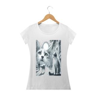 Nome do produto Camiseta Baby Long Quality –Gato ao Luar