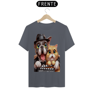 Nome do produto T-Shirt Classic - Gato e cachorro claquete