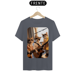 Nome do produto T-Shirt Quality – Gato -Banda Gatify Poo Fighters