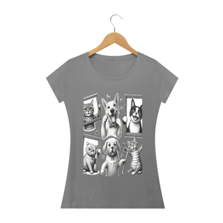 Nome do produto Camiseta Baby Long Quality –Gatos e cachorro Coletânea III