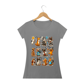 Nome do produto Camiseta Baby Long Quality –Gatos e cachorro Coletânea IV