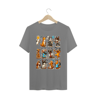 Nome do produto T-Shirt PLUS SIZE - Gatos e cachorro Coletânea IV
