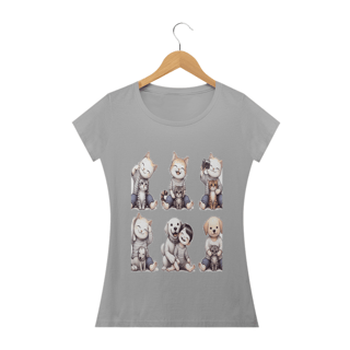 Nome do produto Camiseta Baby Classic Long- Camiseta coletânea bebê gatos e cachorro
