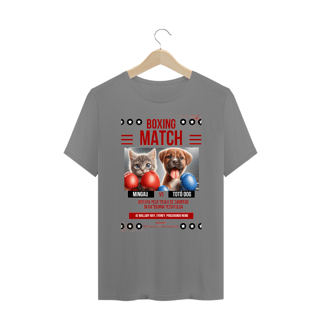 Nome do produto T-Shirt PLUS SIZE - Boxe GatoXCão Peso Pulga