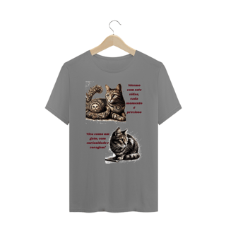 Nome do produto T-Shirt PLUS SIZE - Gato em desenho Lápis II
