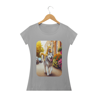 Nome do produto Camiseta Baby Classic Long- Camiseta Gatos e Husky
