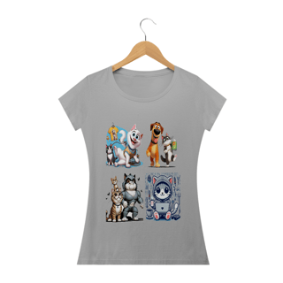 Nome do produto Camiseta Baby Classic Long- Quadro Gatos