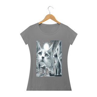 Nome do produto Camiseta Baby Long Quality –Gato ao Luar