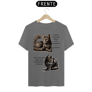 Nome do produto T - Shirt Estonada -Gato em desenho Lápis II