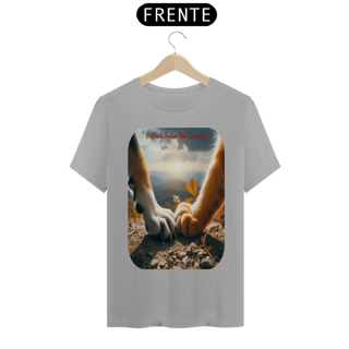 Nome do produto T-Shirt Classic- Patas e Patas - Amizade cão e gato