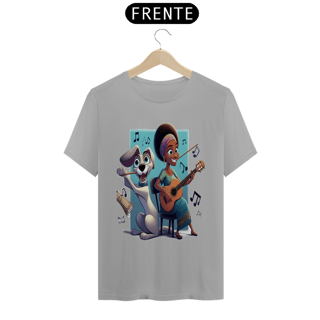 Nome do produto T-Shirt Classic - Camiseta cachorro Tocando