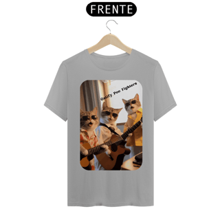 Nome do produto T-Shirt Classic - Gato -Banda Gatify Poo Fighters