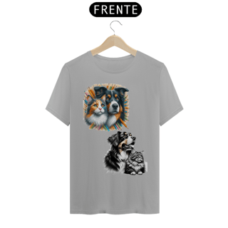 Nome do produto T-Shirt Classic -  Gato e o cão- Amizades 