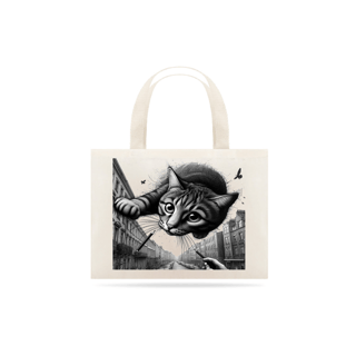 Nome do produto Eco-Bag Grande - Gato saindo do céu