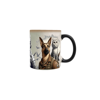 Nome do produto Caneca Mágica - Gatos Soldados