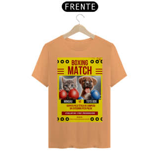 Nome do produto T-Shirt Estonada –  Boxe GatoXCão Peso Pulga -Amarelo
