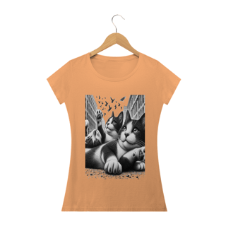 Nome do produto Camiseta Baby Long Estonada- Gato Batman