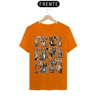 Nome do produto Camiseta Baby Long Quality –Gatos e cachorro Coletânea II