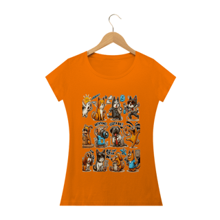 Nome do produto Camiseta Baby Long Classic -Gatos e cachorro Coletânea IV