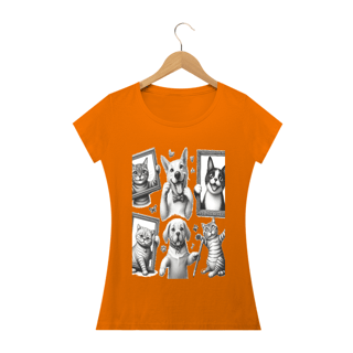Nome do produto Camiseta Baby Long Quality –Gatos e cachorro Coletânea III