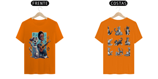 Nome do produto T- shirt Quality - Camiseta cachorro Tocando V/F