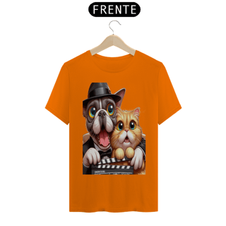 Nome do produto T-Shirt Classic - Gato e cachorro claquete
