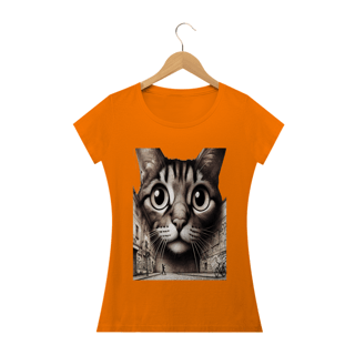 Nome do produto Camiseta Baby Classic Long - Gato Frontal