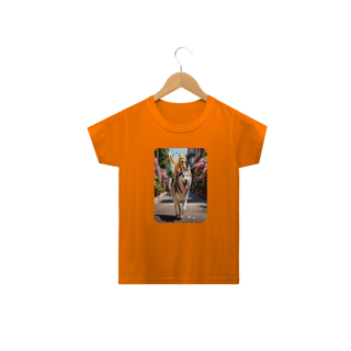 Nome do produto amiseta Classic Infantil 2a/14a - Camiseta Gatos e Husky