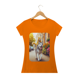 Nome do produto Camiseta Baby Classic Long- Camiseta Gatos e Husky