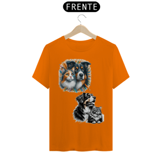 Nome do produto T-Shirt Classic -  Gato e o cão- Amizades 