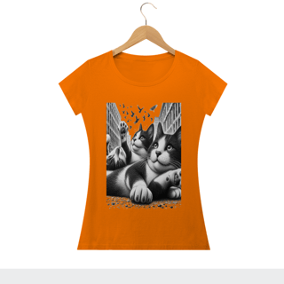 Nome do produto Camiseta Baby Long Classic - Gato Batman