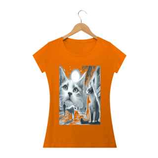 Nome do produto Camiseta Baby Long Quality –Gato ao Luar
