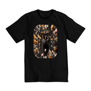 Nome do produto Camiseta Quality Infantil 10a/14a –Gato Preto