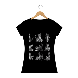 Nome do produto Camiseta Baby Long Classic -Gatos e cachorro Coletânea