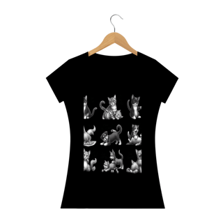 Camiseta Baby Long Quality –Gatos e cachorro Coletânea