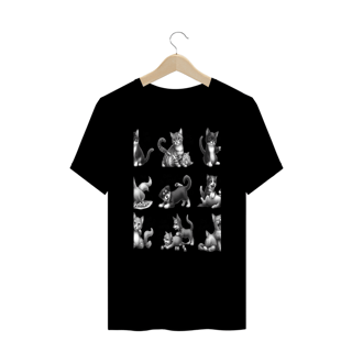 T-Shirt PLUS SIZE - Gatos e cachorro Coletânea