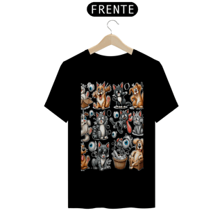 Nome do produto Camiseta Baby Long Quality –Gatos e cachorro Coletânea II