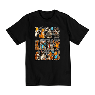 Nome do produto Camiseta Quality Infantil 10a/14a - Camiseta Gatos e cachorro Coletânea IV