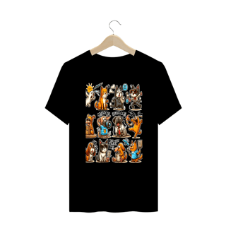 Nome do produto T-Shirt PLUS SIZE - Gatos e cachorro Coletânea IV