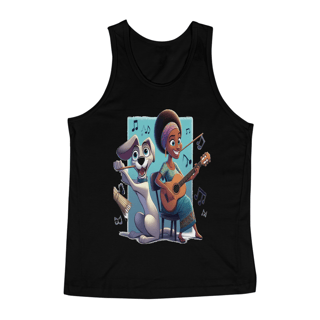 Nome do produto Regata Masculina- Camiseta cachorro Tocando