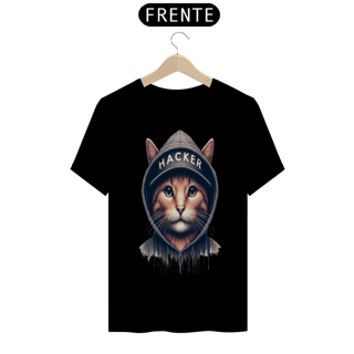 Nome do produto T- shirt Classic -  Gato Hacker