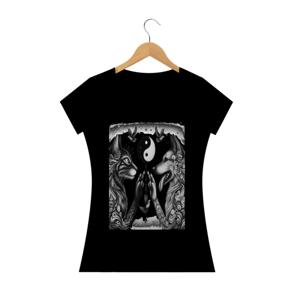 Camiseta Baby Classic Long- Harmonia Gato e Cão