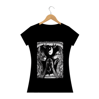 Camiseta Baby Long Quality -Harmonia Gato e Cão