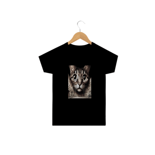 Nome do produto Camiseta Classic Infantil 2a/14a - Gato Frontal