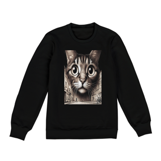 Moletom Fechado Unissex - Gato Frontal